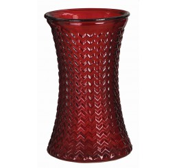 Ruby Red Glass Gathering Vase